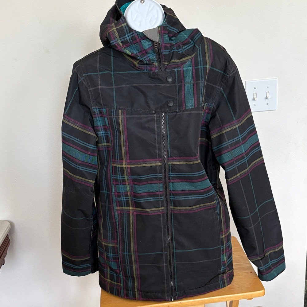 Empyre Ski Snowboarding Winter Plaid Hooded Jacket Size Medium